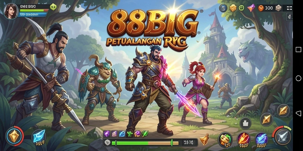 Tangkapan layar menunjukkan aksi seru dalam gameplay RPG.