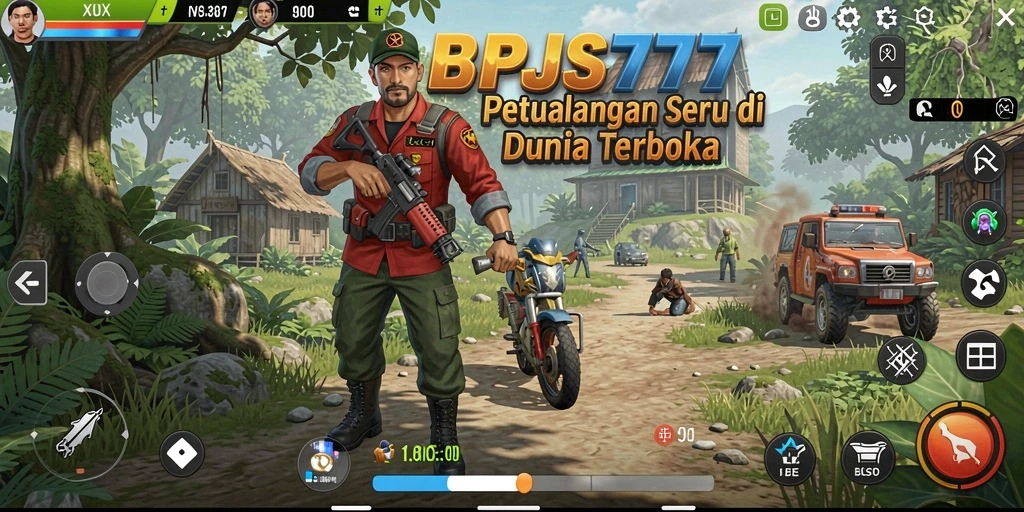 Tampilan gameplay seru BPJS777 di dunia terbuka yang luas.