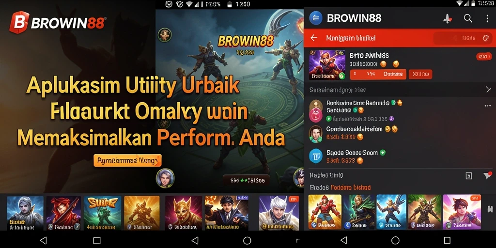 Tampilan aplikasi BROWIN88 yang sederhana dan intuitif.