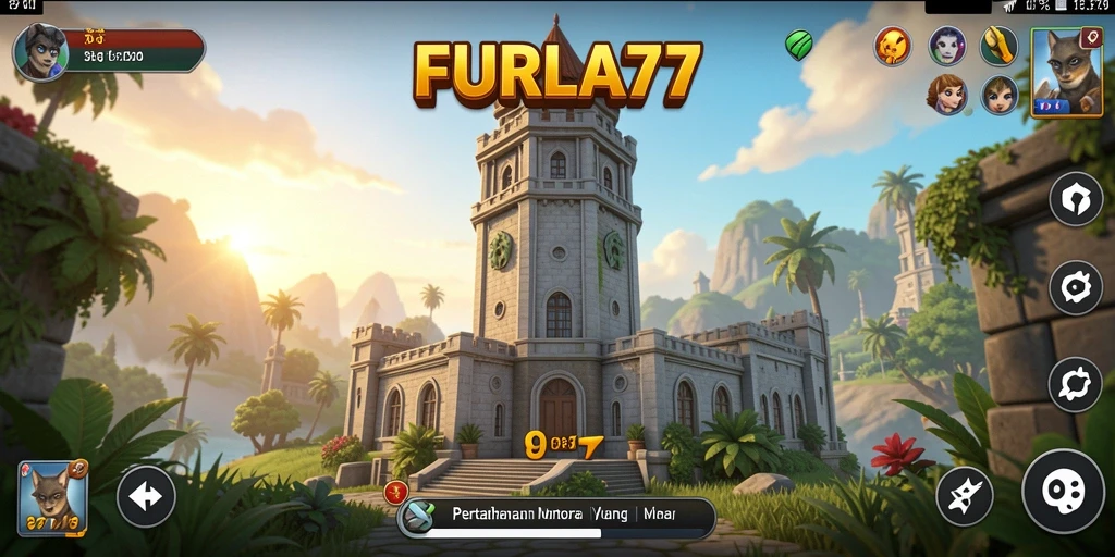 Gameplay <strong>FURLA77</strong> yang menegangkan dalam melawan gelombang musuh di Tower Defense.