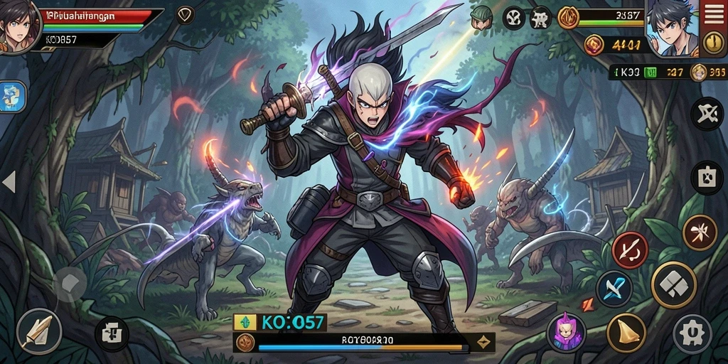 Tampilan menarik dari gameplay KO857 dengan karakter Anime yang unik.