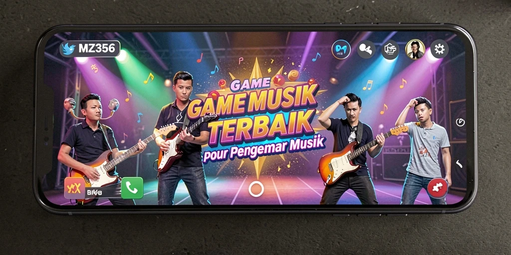 Tampilan gameplay seru MZ356 dengan musik yang mengasyikkan.