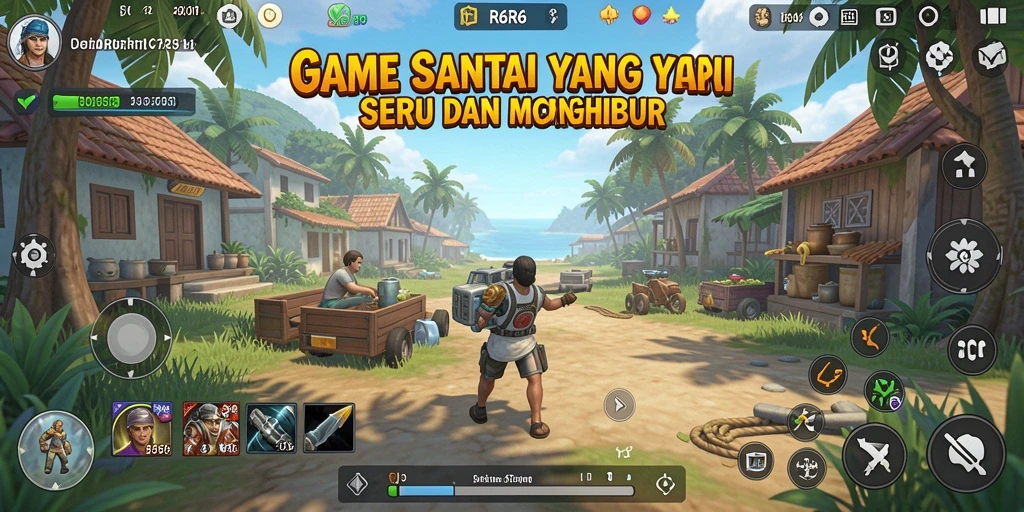 Screenshot R6R6 menampilkan gameplay seru dan ceria.