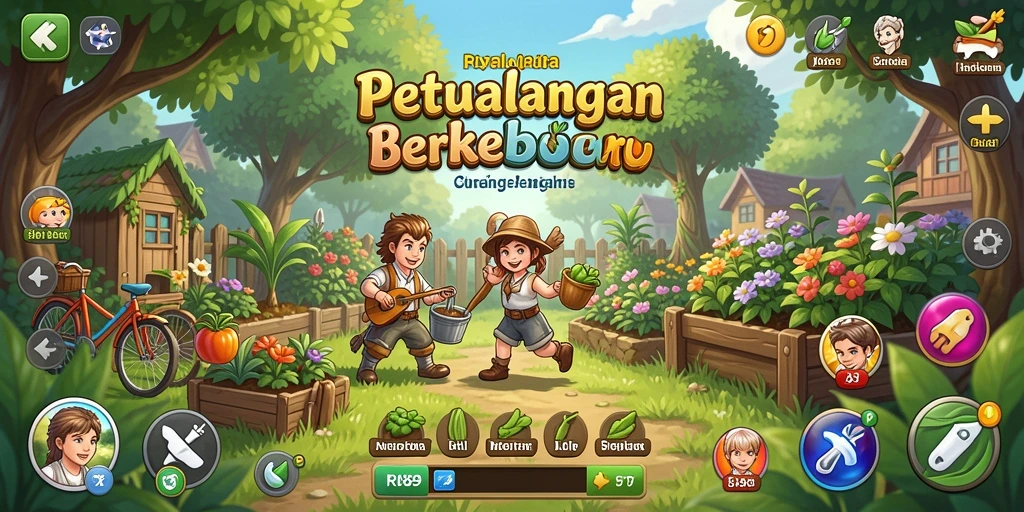 Tampilan gameplay <strong>RI889</strong> yang menarik saat berkebun.
