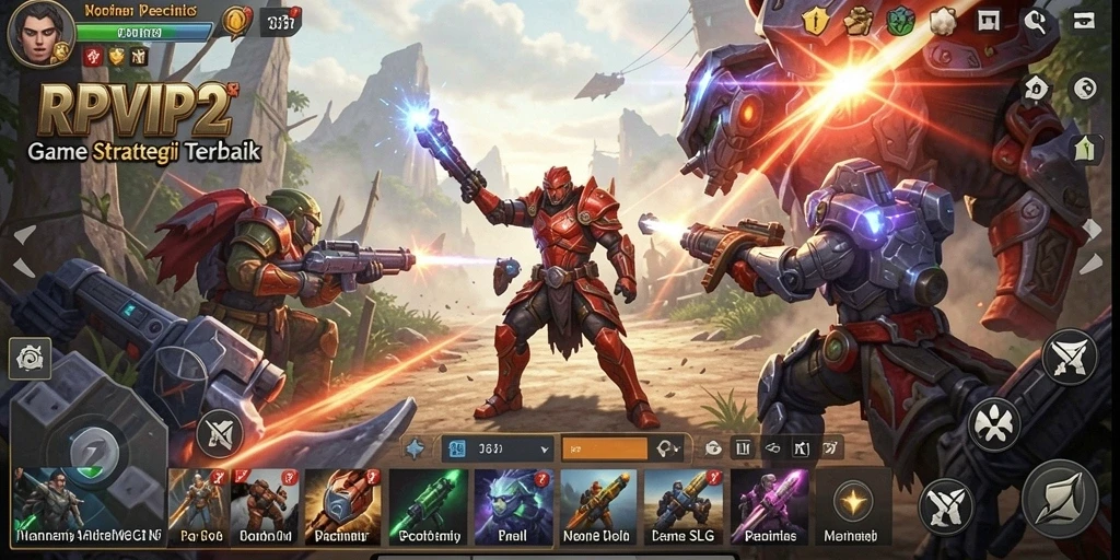 Screenshot RPVIP2 menampilkan aksi gameplay SLG yang mendebarkan.
