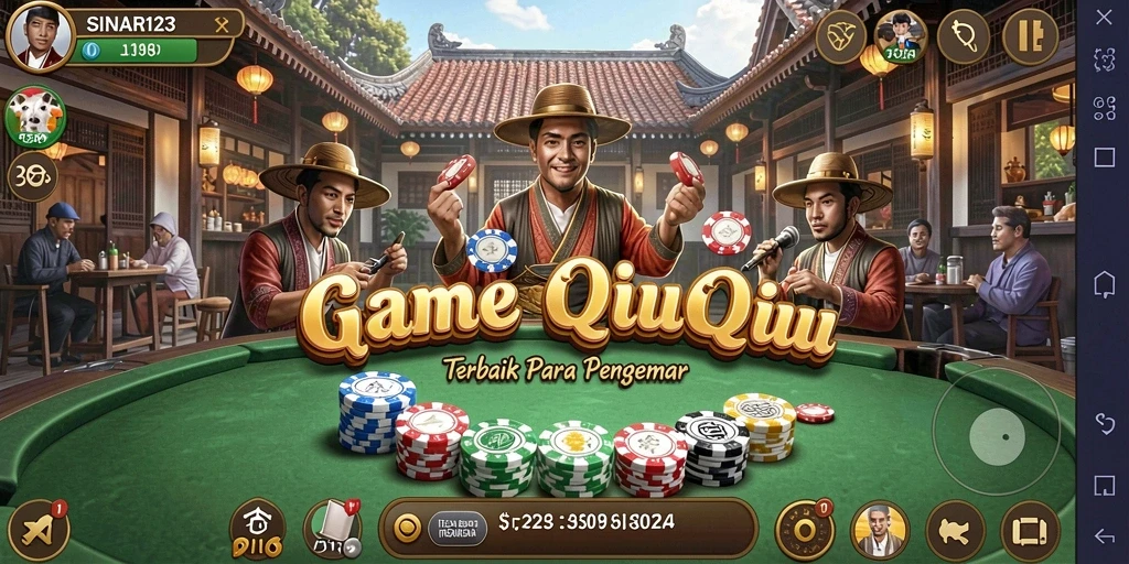 Screenshot utama SINAR123 menampilkan gameplay QiuQiu yang mendebarkan.